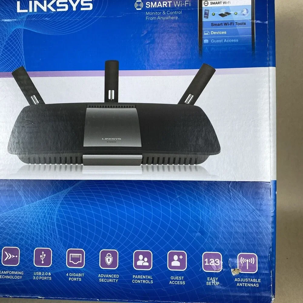 Linksys AC1900 Dual Band Smart Wi-Fi Router Open Box *Missing One Antenna* READ‎
